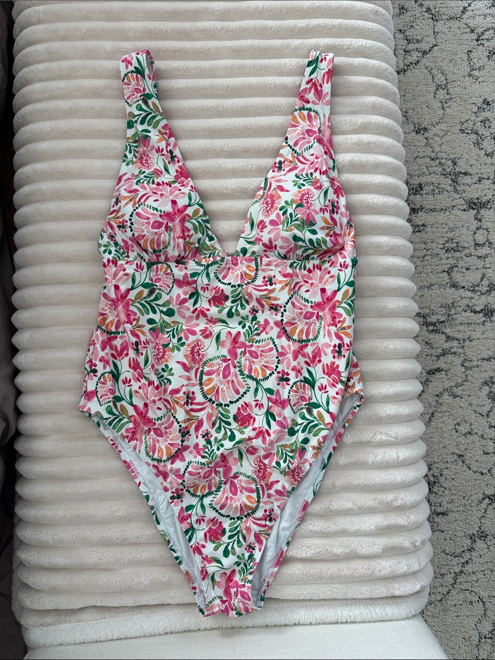 CeCe Floral Mio x One-Piece Swimsuit - Pink & Green